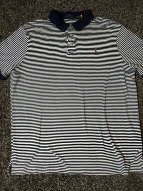 Polo by Ralph Lauren Navy & White Thin-Stripe Polo